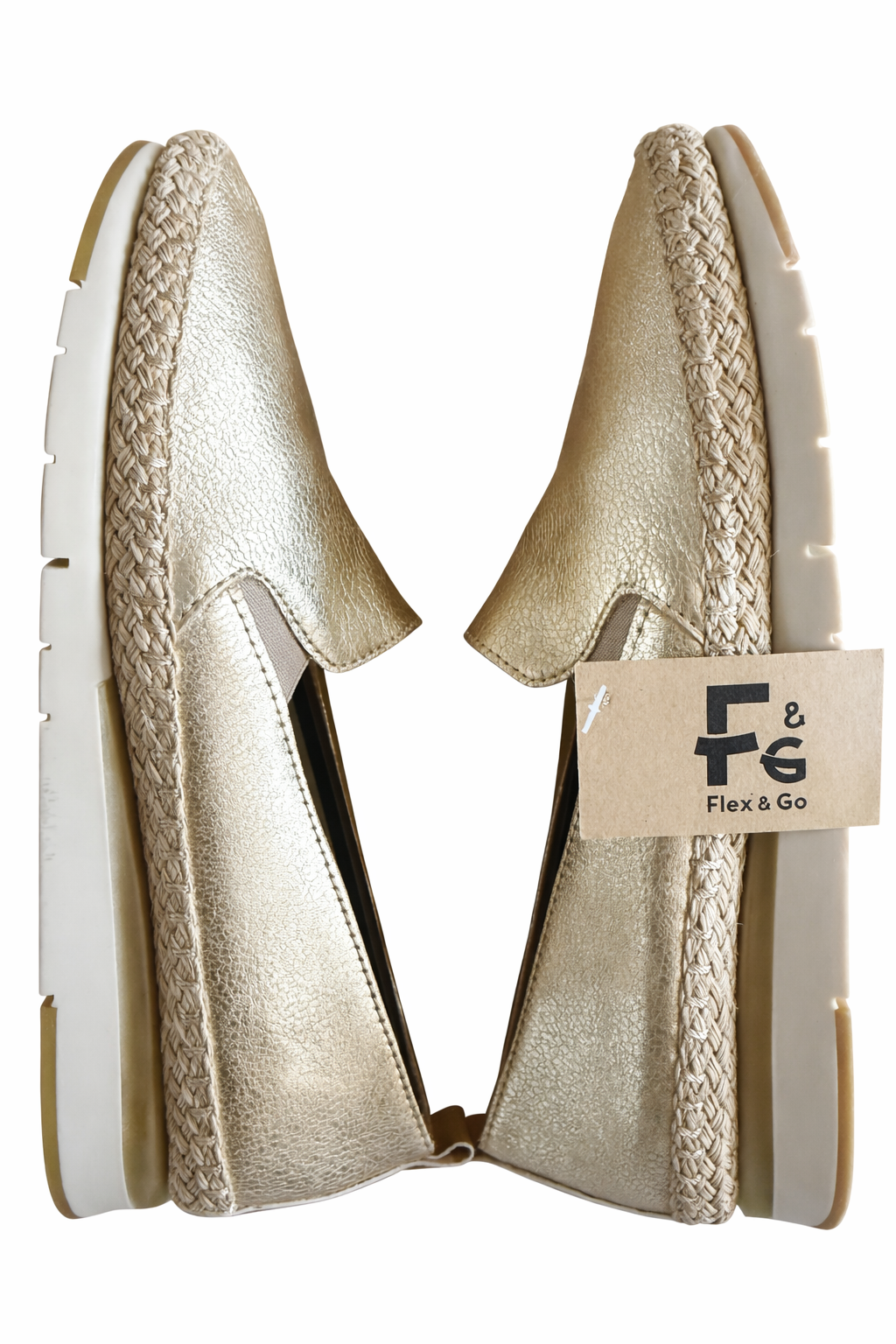 Loafer espadrille instapper Flex Fusion gold platino