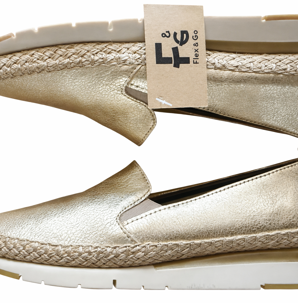 Loafer espadrille instapper Flex Fusion gold platino