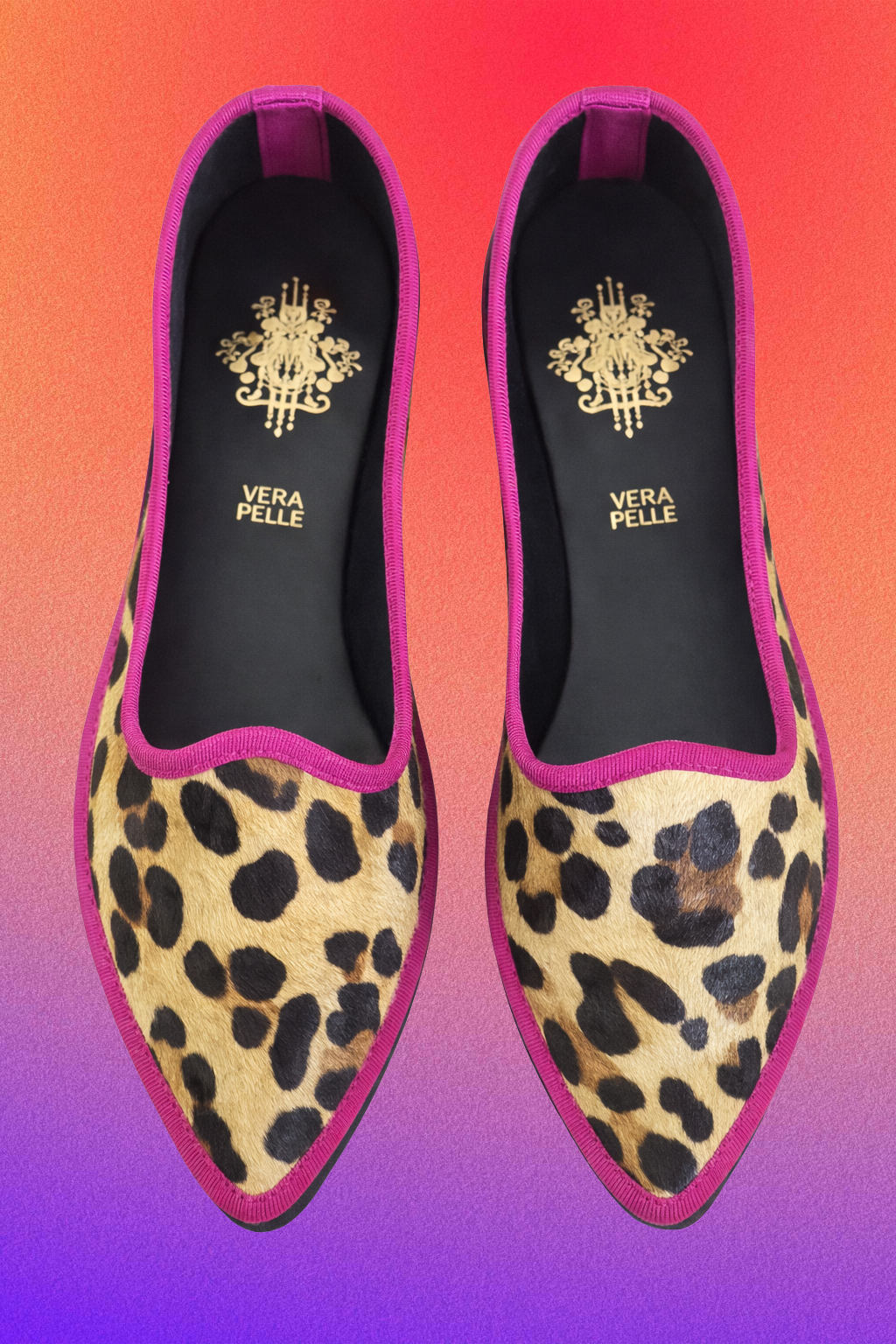 ANOUK - Friulane Leopardo fuxia ballerina slippers