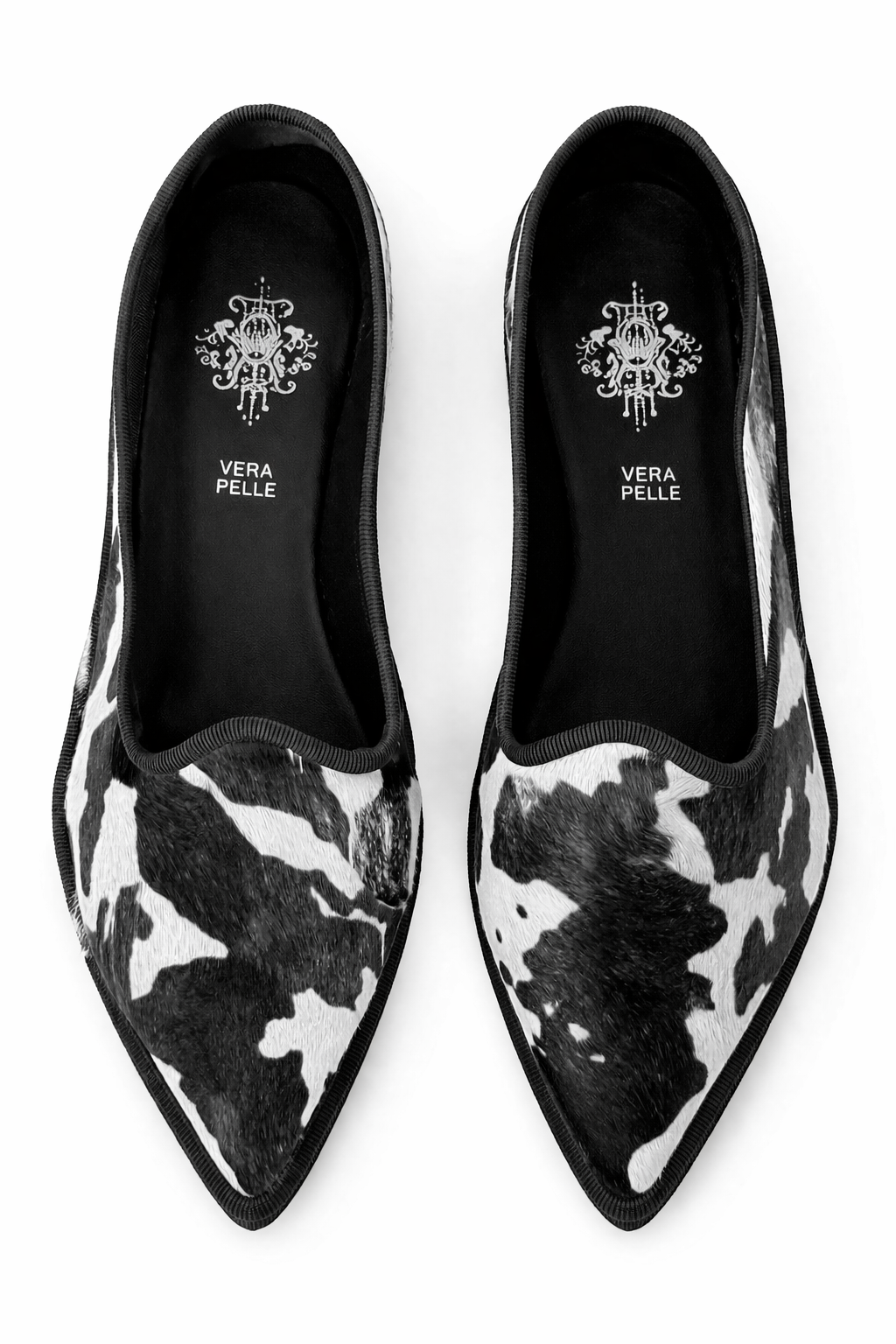 ANOUK - Friulane Mucca black and white ballerina slippers