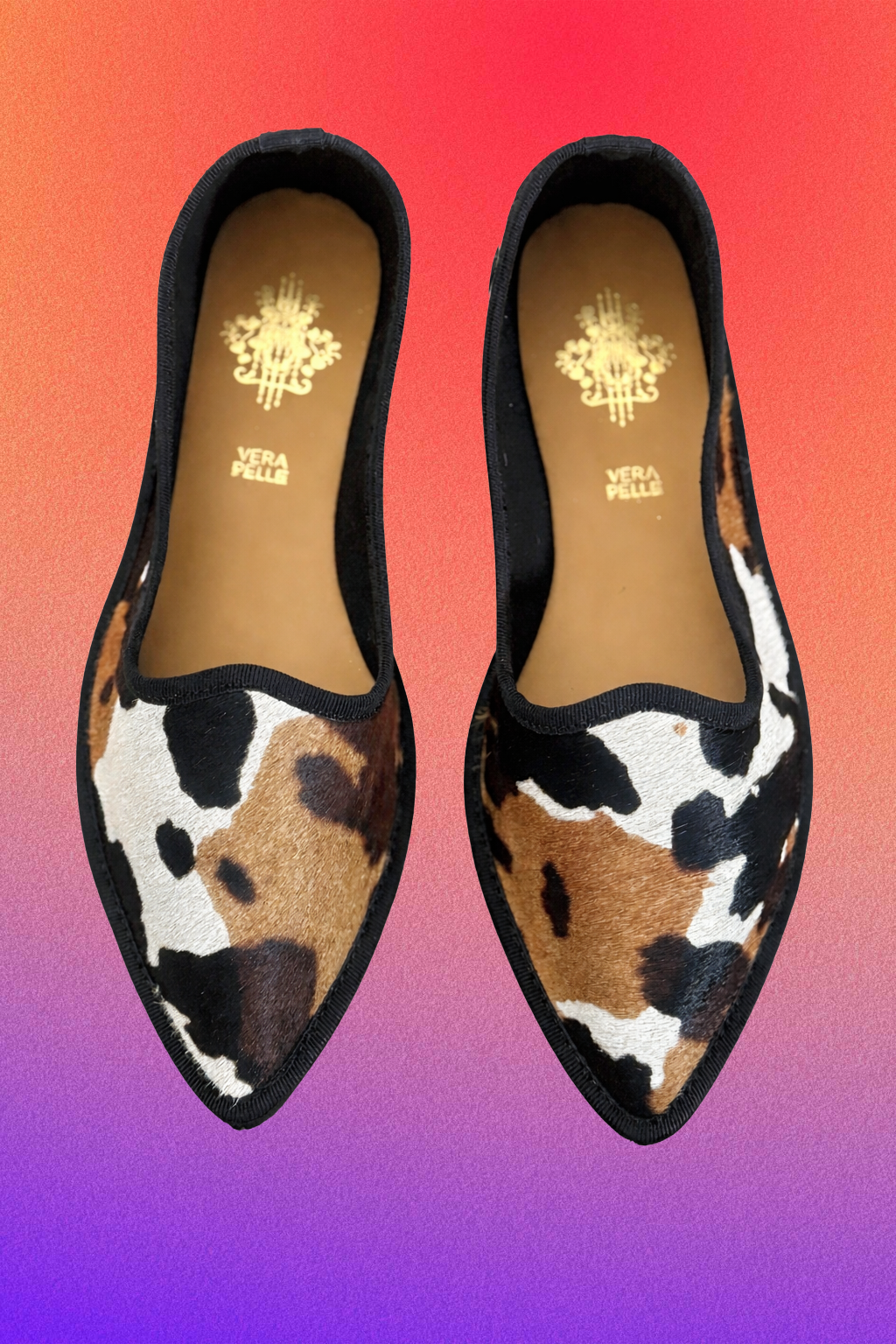 ANOUK - Friulane Mucca tri colore ballerina slippers