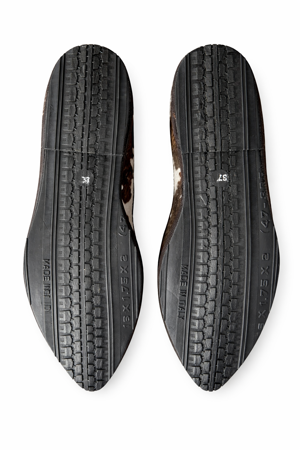 ANOUK - Friulane Mucca brown and white ballerina slippers