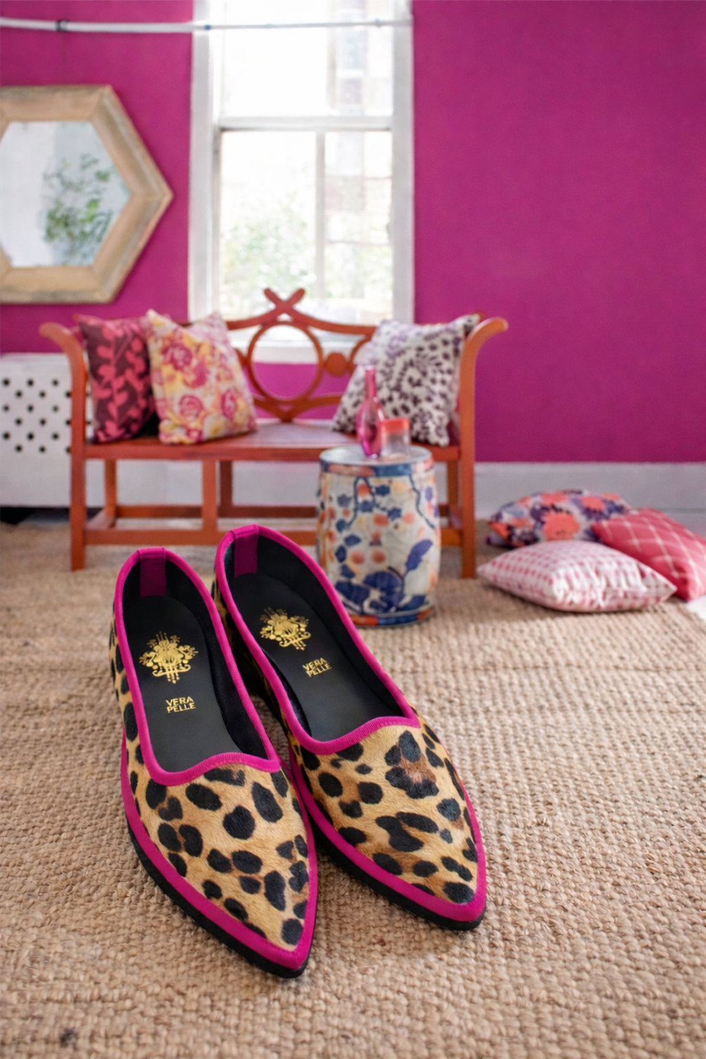 ANOUK - Friulane Leopardo fuxia ballerina slippers